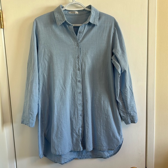 Hotouch VGUC long button down 3/4 sleeves that can be rolled with button - Picture 1 of 10